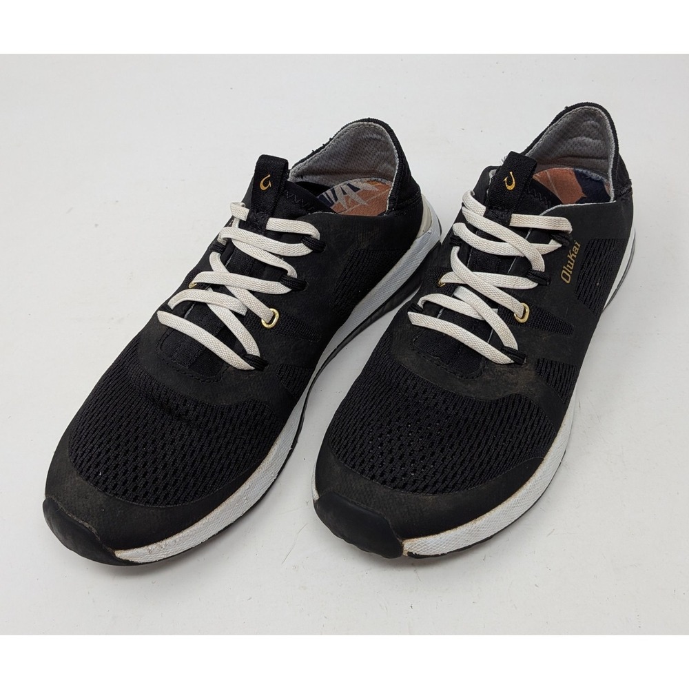 Olukai Huia Women's Shoes Size 6 Black Mesh Sneakers 20492-4040 Casual Comfort